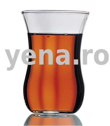 Set 6 pahare ceai turcesc 160 ml din sticla, Paşabahçe