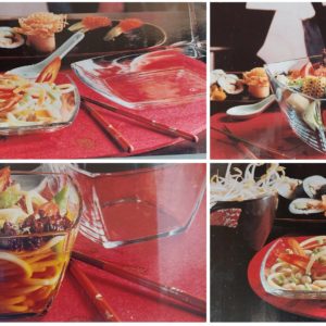 Set de masa din STICLA, 20 de piese, TOKIO, serviciu de masa, la yena.ro