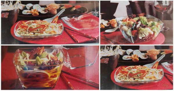 Set de masa din STICLA, 20 de piese, TOKIO, serviciu de masa, la yena.ro